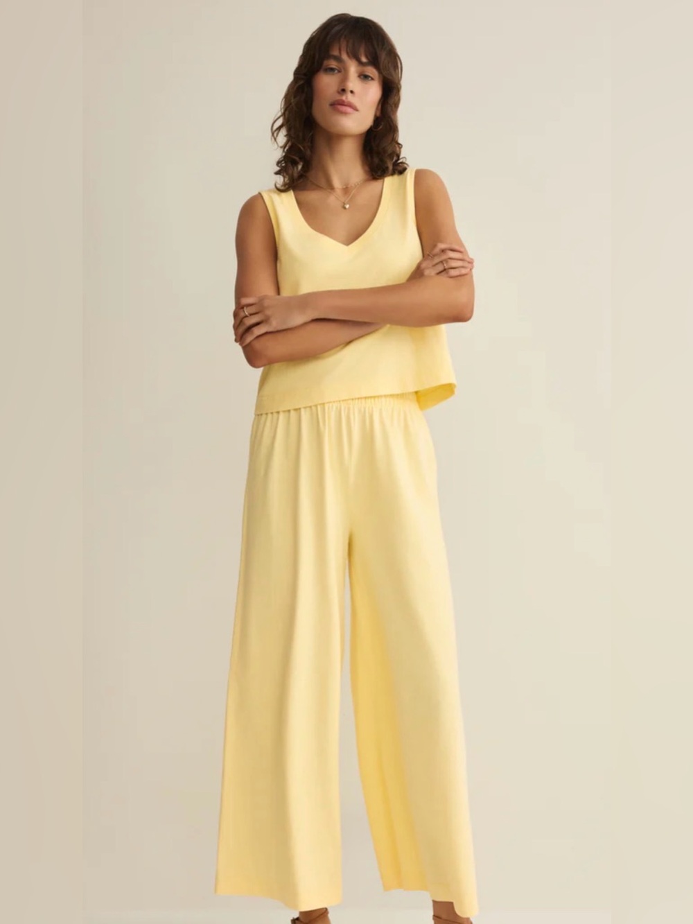 Z Supply SCOUT JERSEY PANT in Lemon citrus